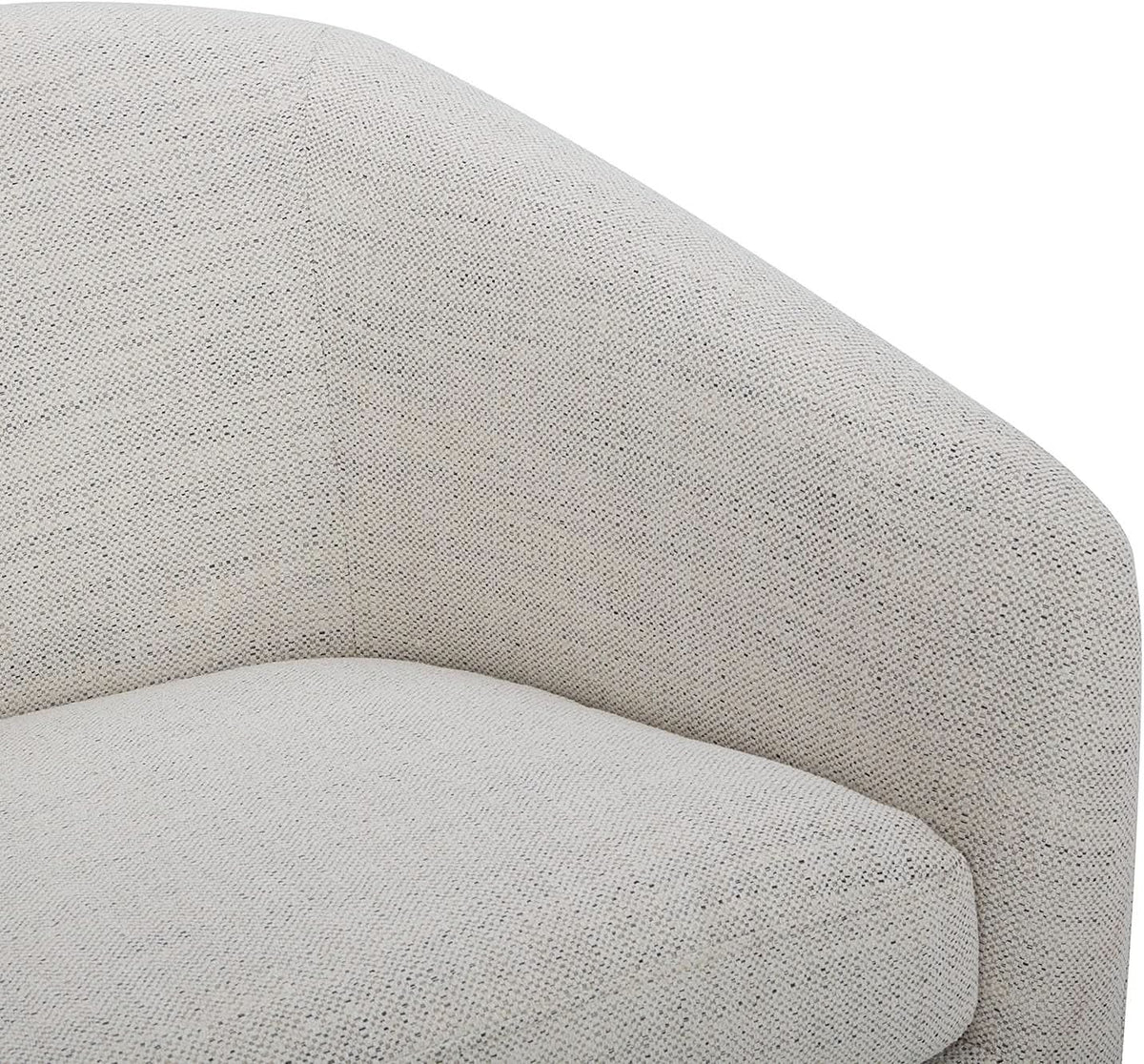 Ivory Swivel Barrel Chair With Plush Foam Back Cushion from PriceLows™