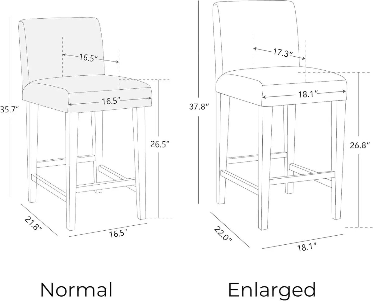 Ivory Upholstered Counter Height Bar Stools Set of Three from PriceLows™