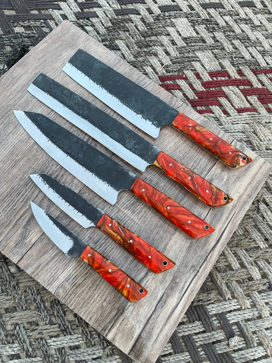 J2 steel handmade kitchen chef knives set | Steel | Kitchen knives set | Home