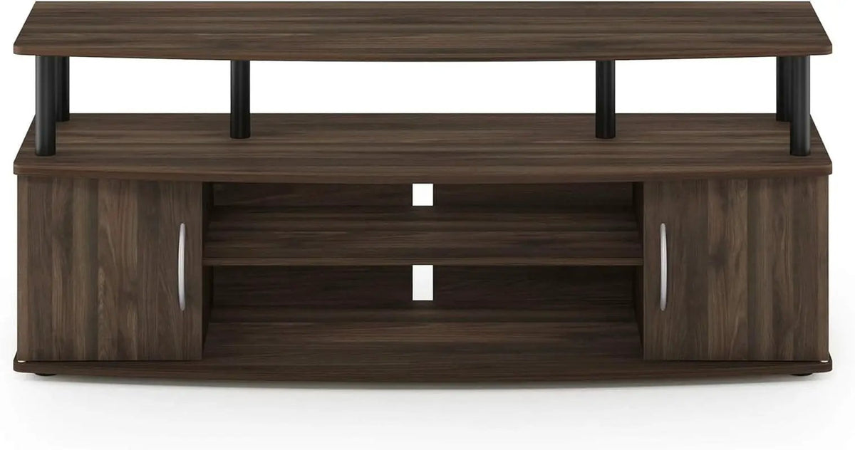 JAYA Large TV Stand for 55 Inch TVs Walnut Black Finish from PriceLows™