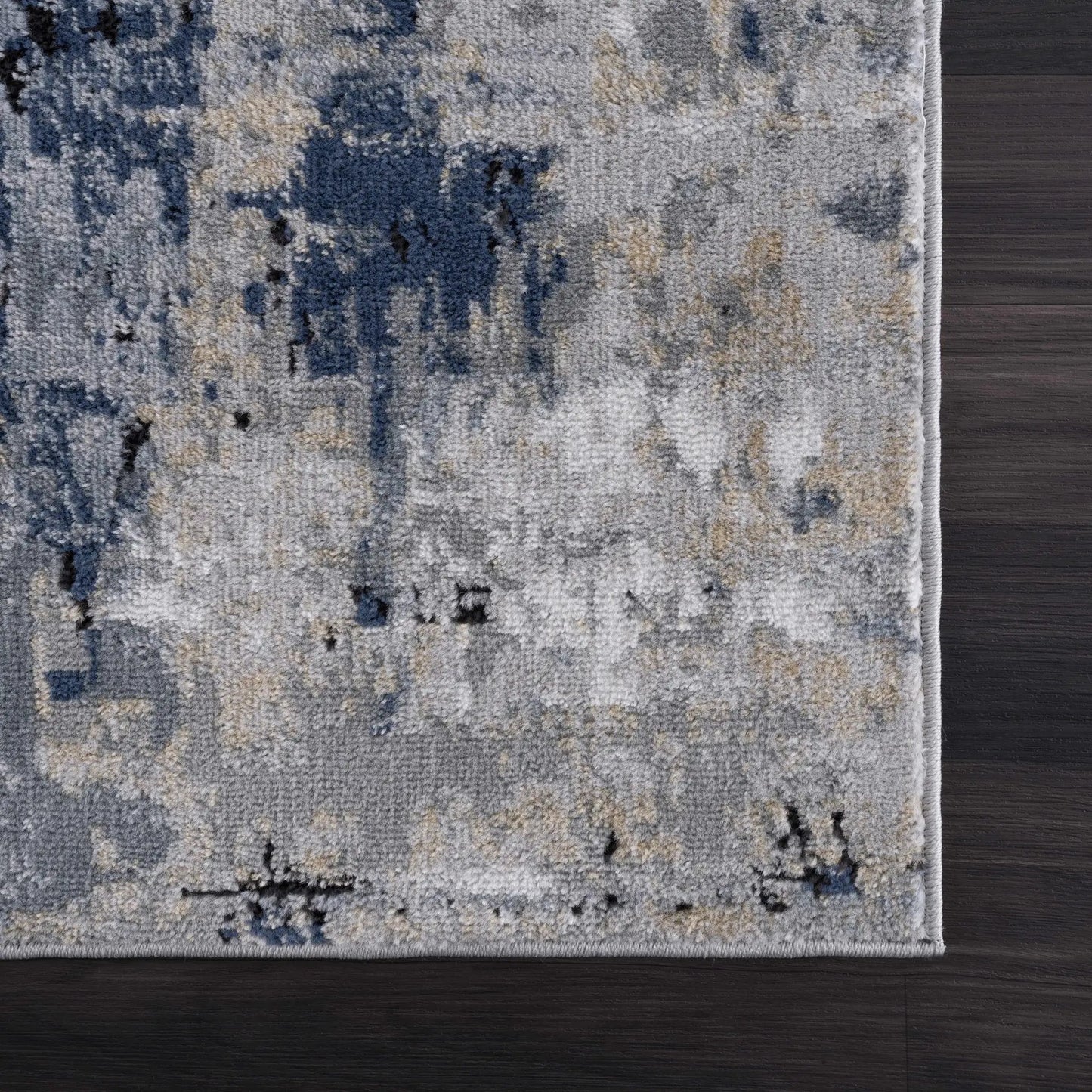 Campsall Gray&Blue Abstract Area Rug from PriceLows™