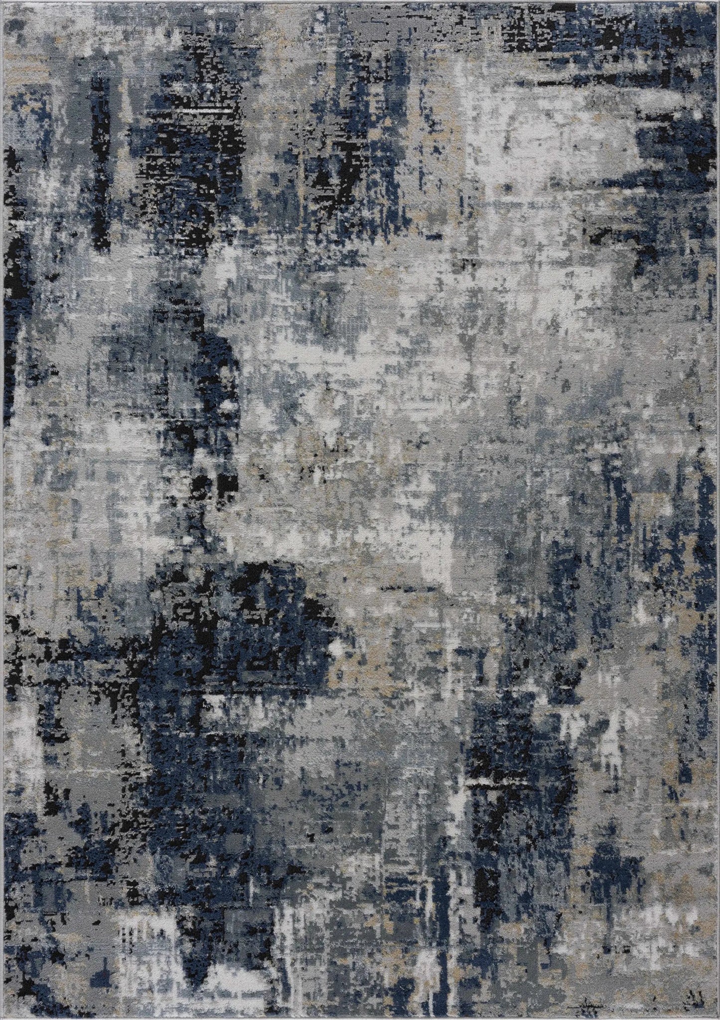 Campsall Gray&Blue Abstract Area Rug from PriceLows™