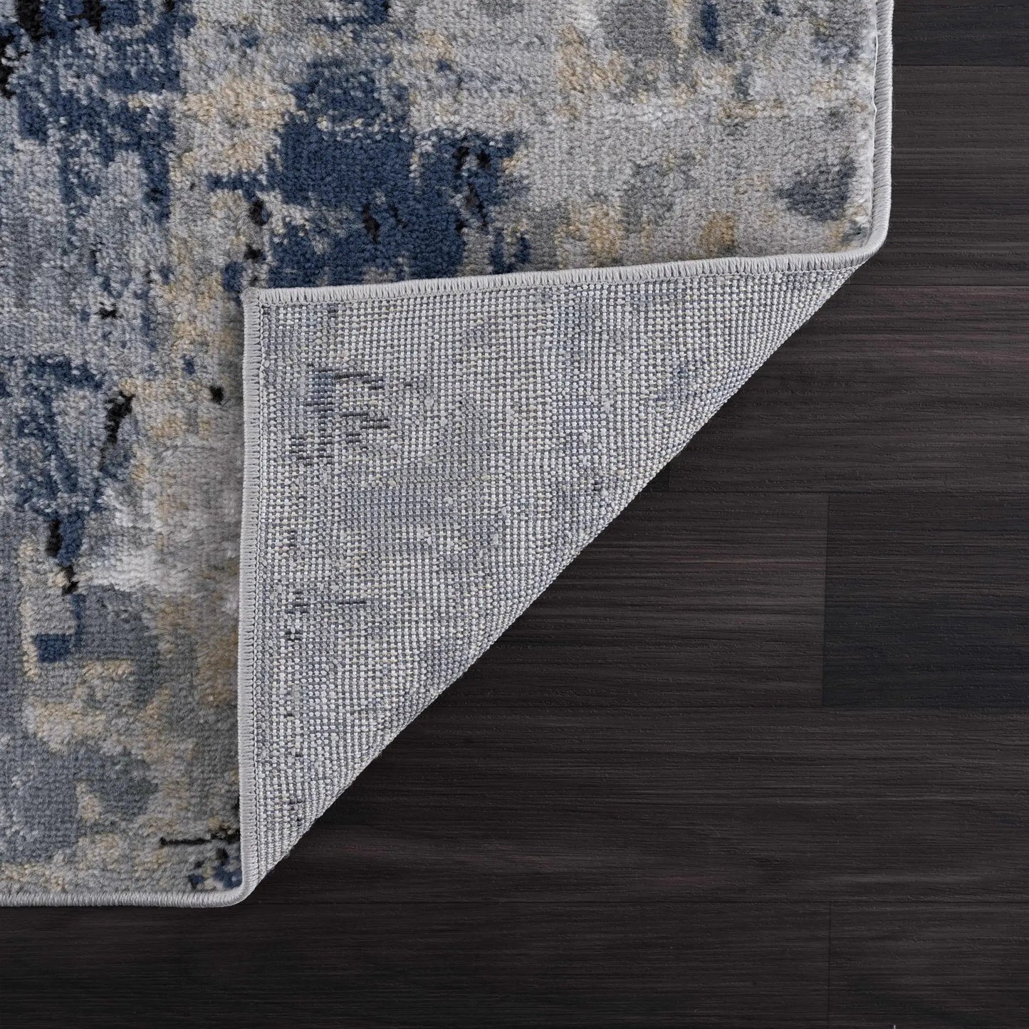 Campsall Gray&Blue Abstract Area Rug from PriceLows™
