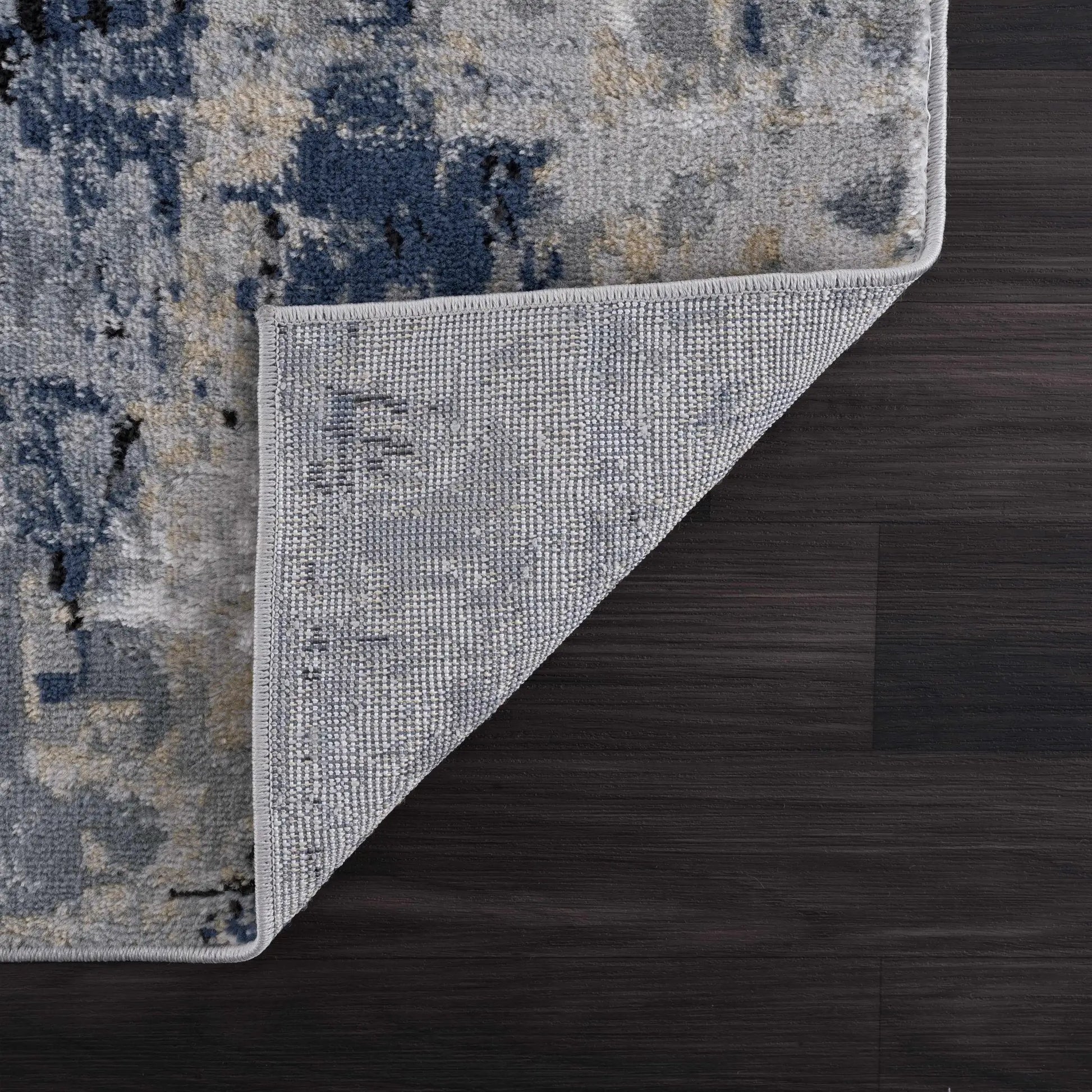 Campsall Gray&Blue Abstract Area Rug from PriceLows™