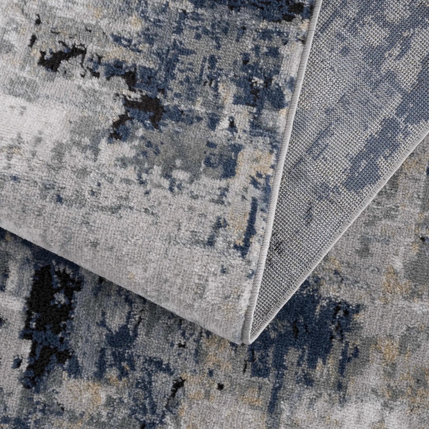 Campsall Gray&Blue Abstract Area Rug from PriceLows™