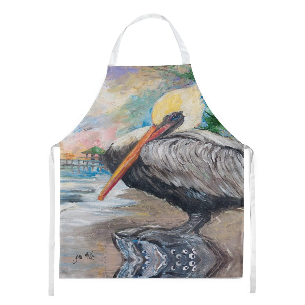 Kitchen Apron | Bib Style Unisex | 27"W x 30"H | Bay View Pelican