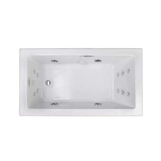 Jacuzzi Elara 72-Inch Rectangle Acrylic Drop-In Whirlpool Bath | 72 Inch | Acrylic | Bathtub