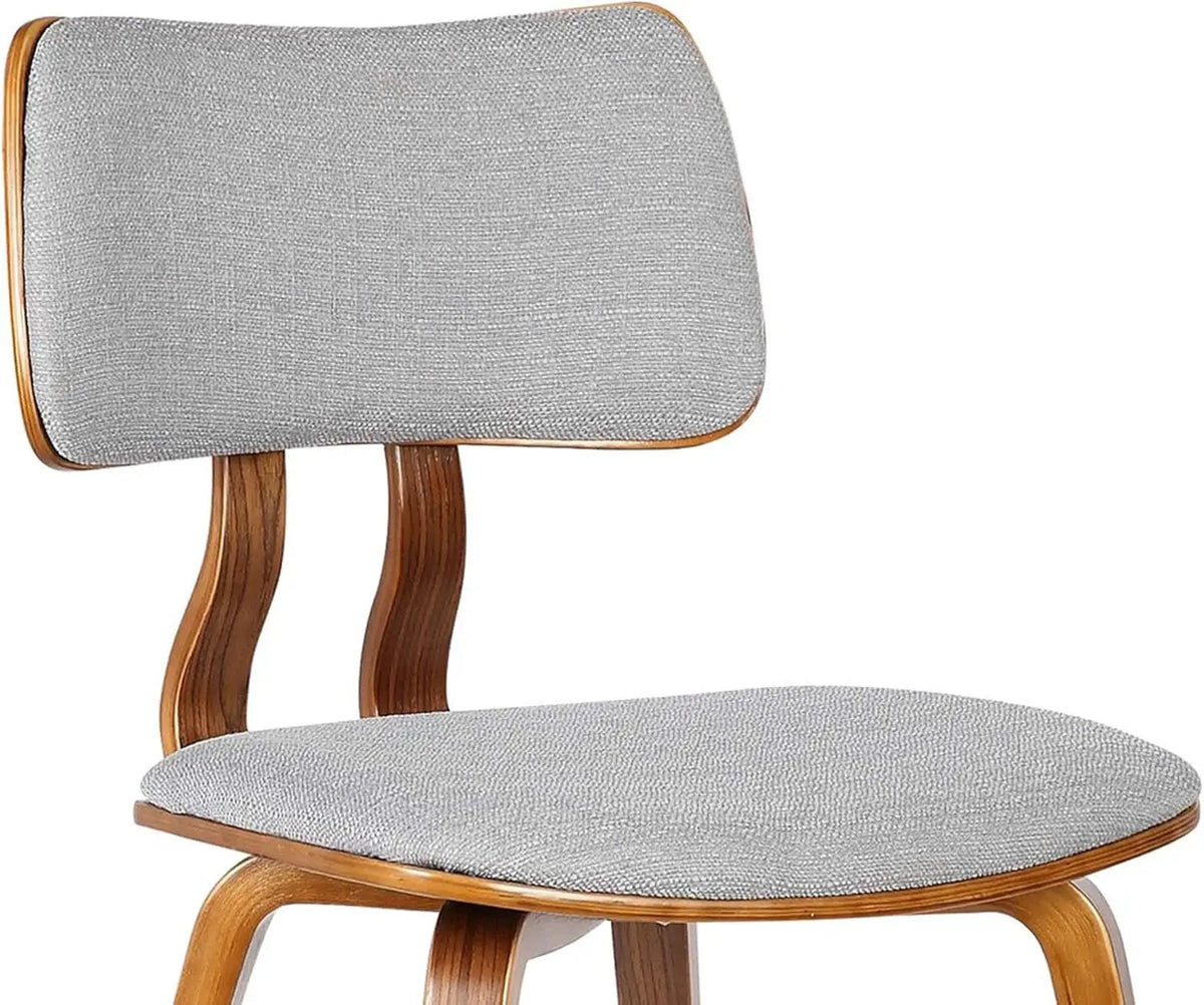 Jaguar Mid Century Modern Dining Chair Grey Fabric Walnut from PriceLows™