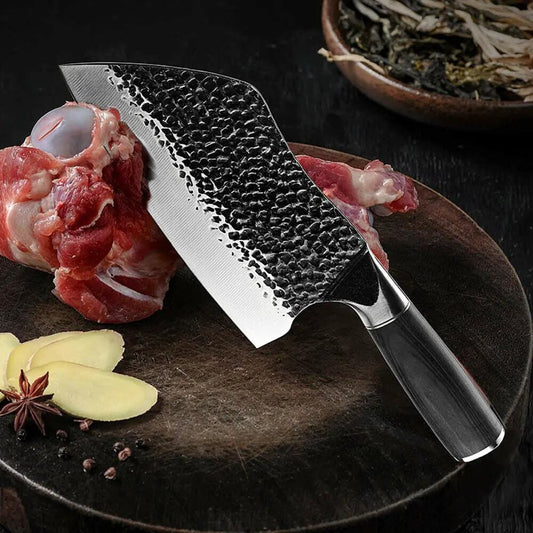 Japanese Cleaver Knife 11” J2 Steel Blade with Rosewood Handle | Handmade Kitchen | 5 Inch | Rosewood | Home