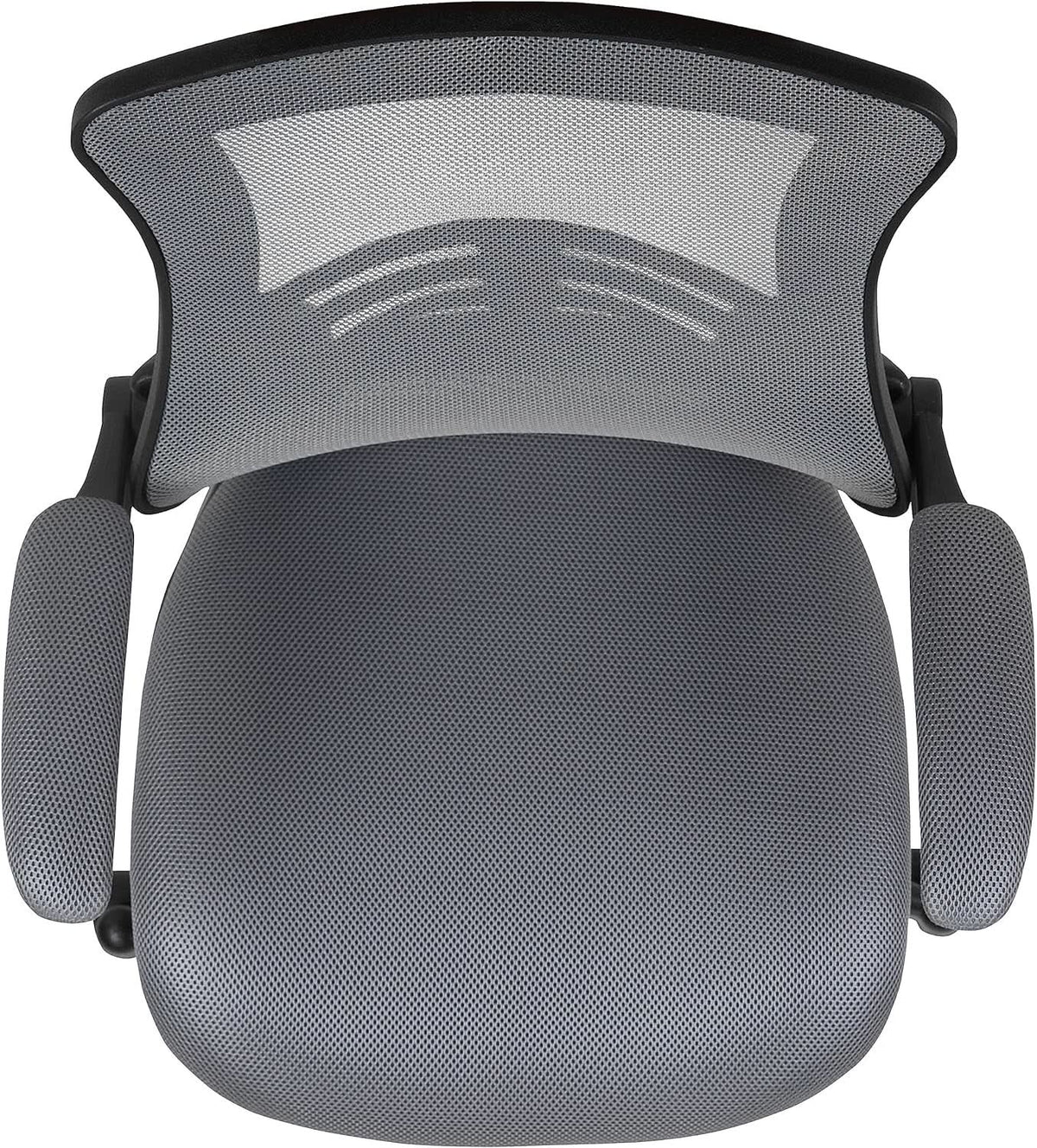 Kelista Mid Back Swivel Office Chair With Height Adjustable Dark Gray Mesh from PriceLows™