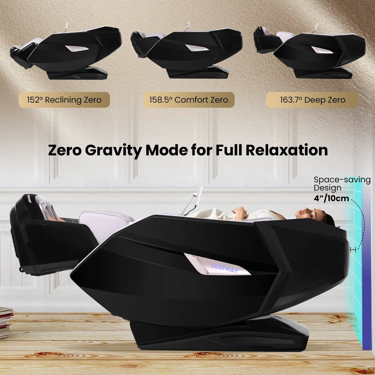Zero Gravity Full Body Massage Chair | 4D Dual Roller | Heart Rate Monitor