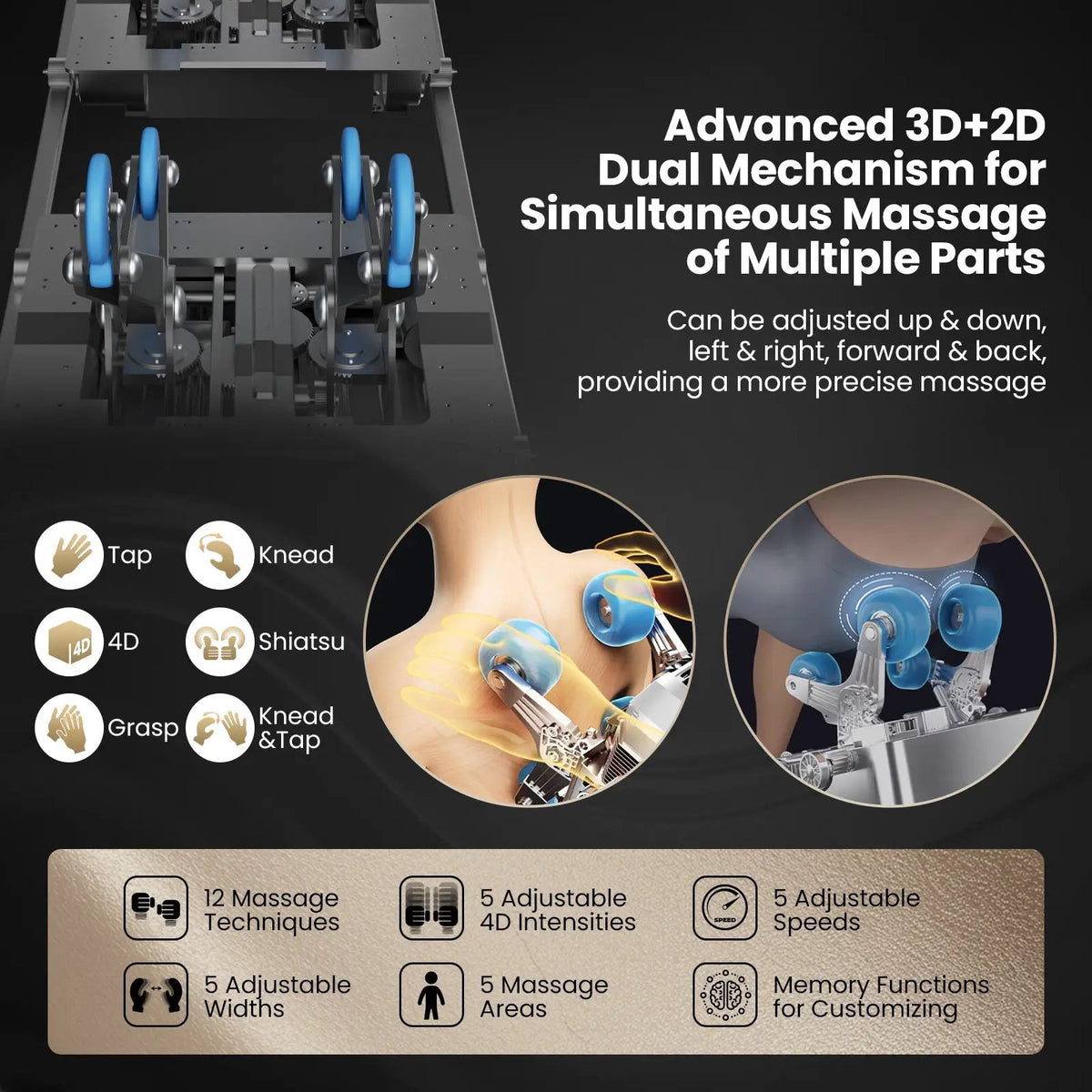 Zero Gravity Full Body Massage Chair | 4D Dual Roller | Heart Rate Monitor