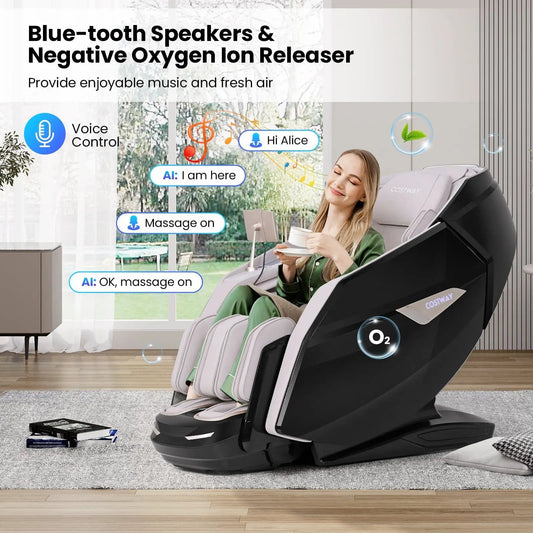 Zero Gravity Full Body Massage Chair | 4D Dual Roller | Heart Rate Monitor