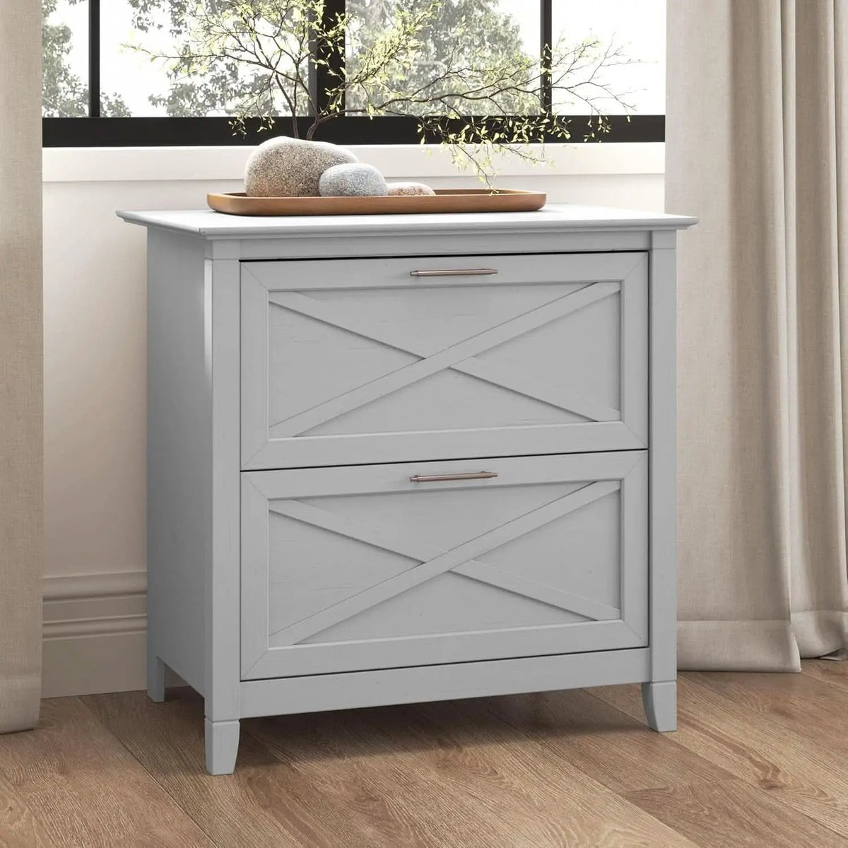Key West 2 Drawer Lateral File Cabinet In Cape Cod Gray from PriceLows™