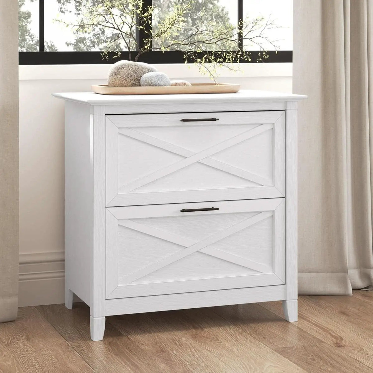 Key West Lateral File Cabinet 2 Drawer Modern Farmhouse from PriceLows™