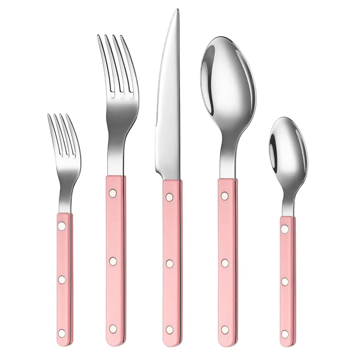 Khen Pink Cutlery Set of 20 –18/8 Stainless Steel Flatware