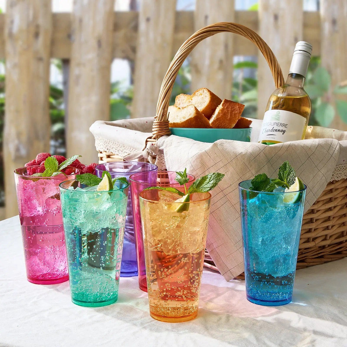 Madrid Acrylic Highball Glassware | 20 oz | Set of 6 | Acrylic