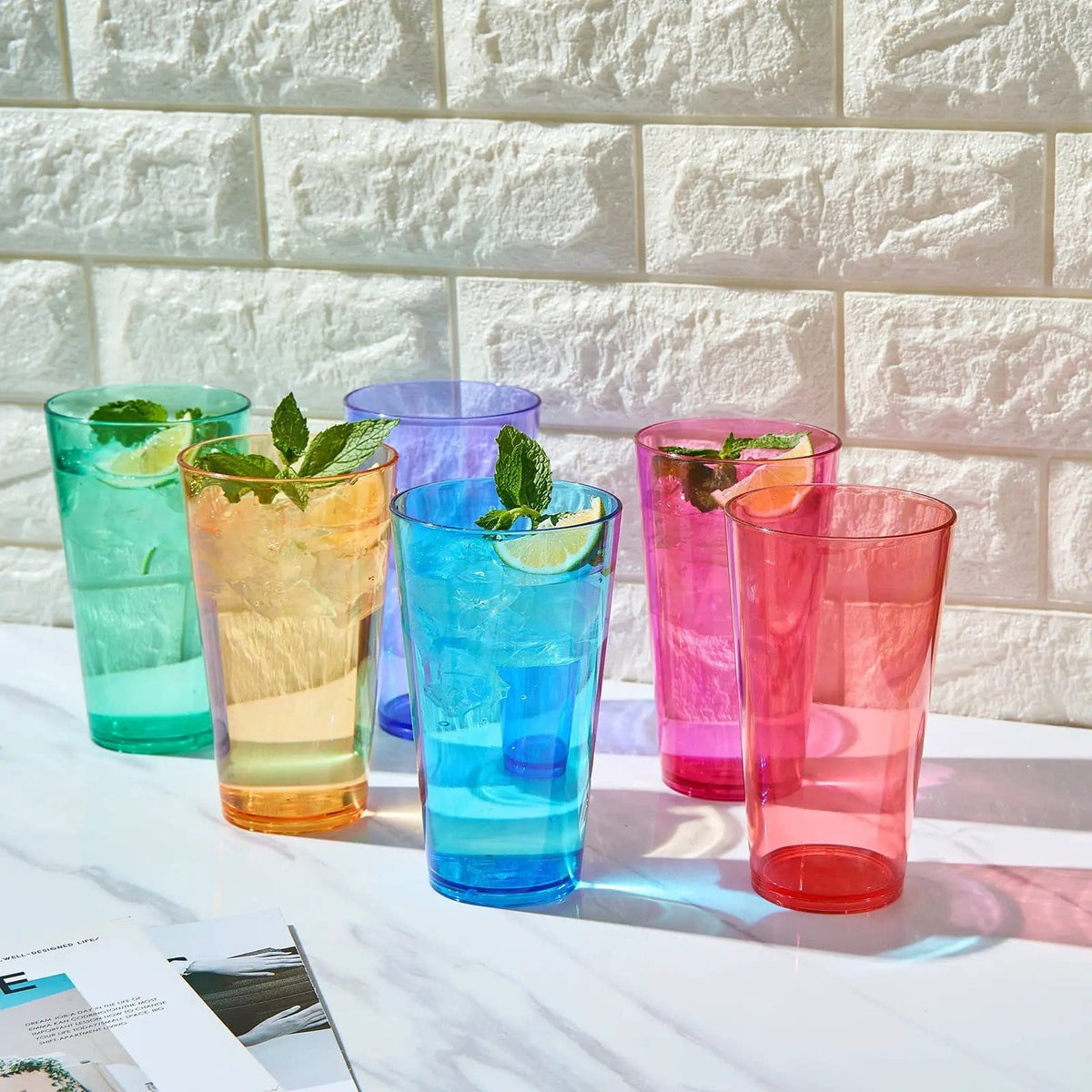 Madrid Acrylic Highball Glassware | 20 oz | Set of 6 | Acrylic