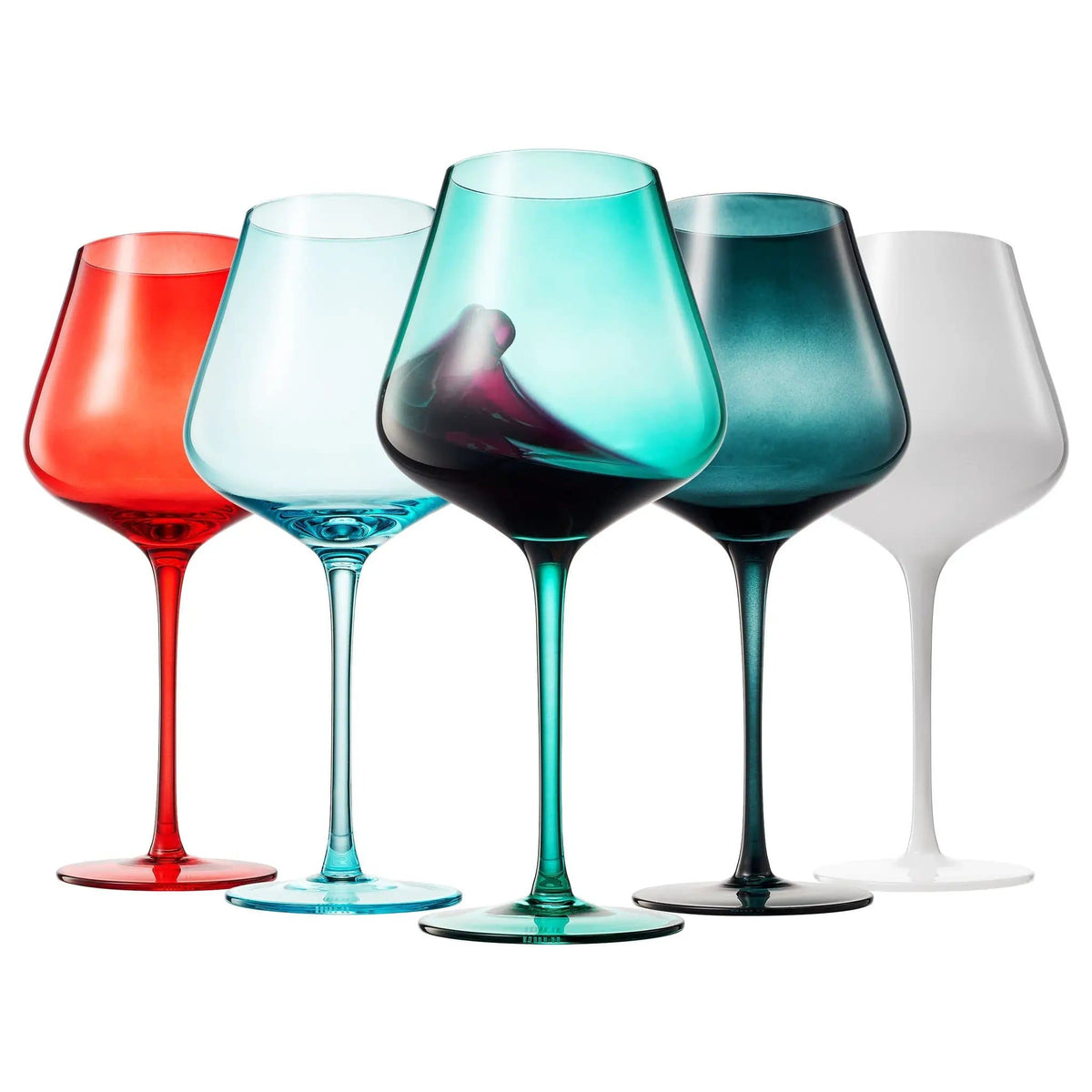 Stagioni Stemmed Wine Glassware, Bondi Beach | 20 oz | Set of 5 | Entertaining