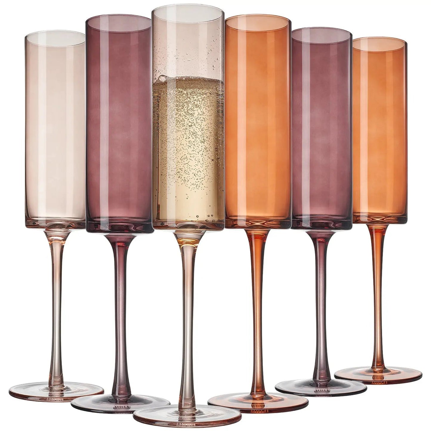 Venus Champagne Flute Glassware, Set of 6 from PriceLows™