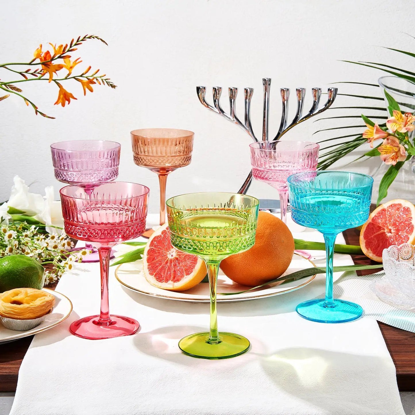 Duomo Champagne Coupe Cocktail Glassware, Set of 6 from PriceLows™