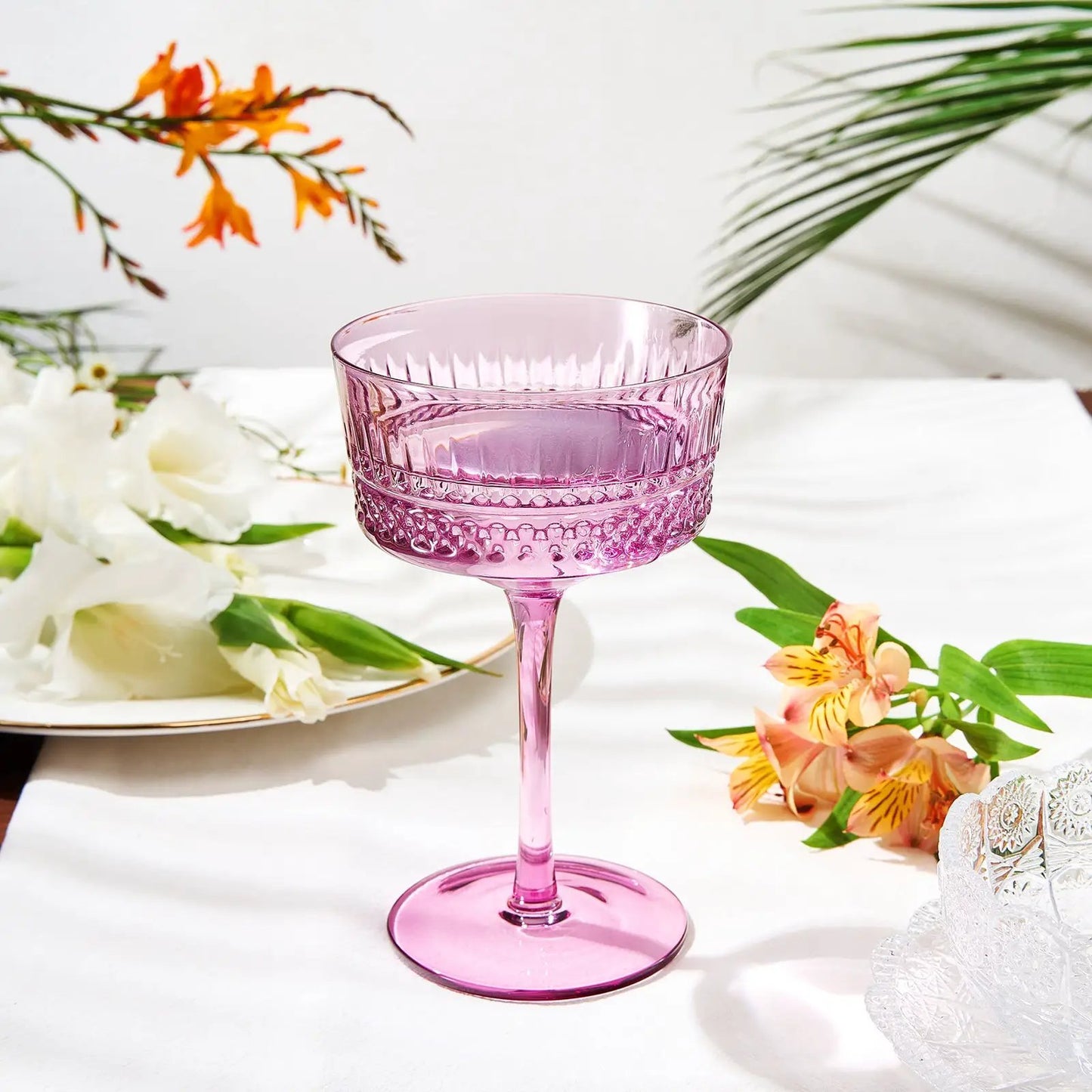 Duomo Champagne Coupe Cocktail Glassware, Set of 6 from PriceLows™
