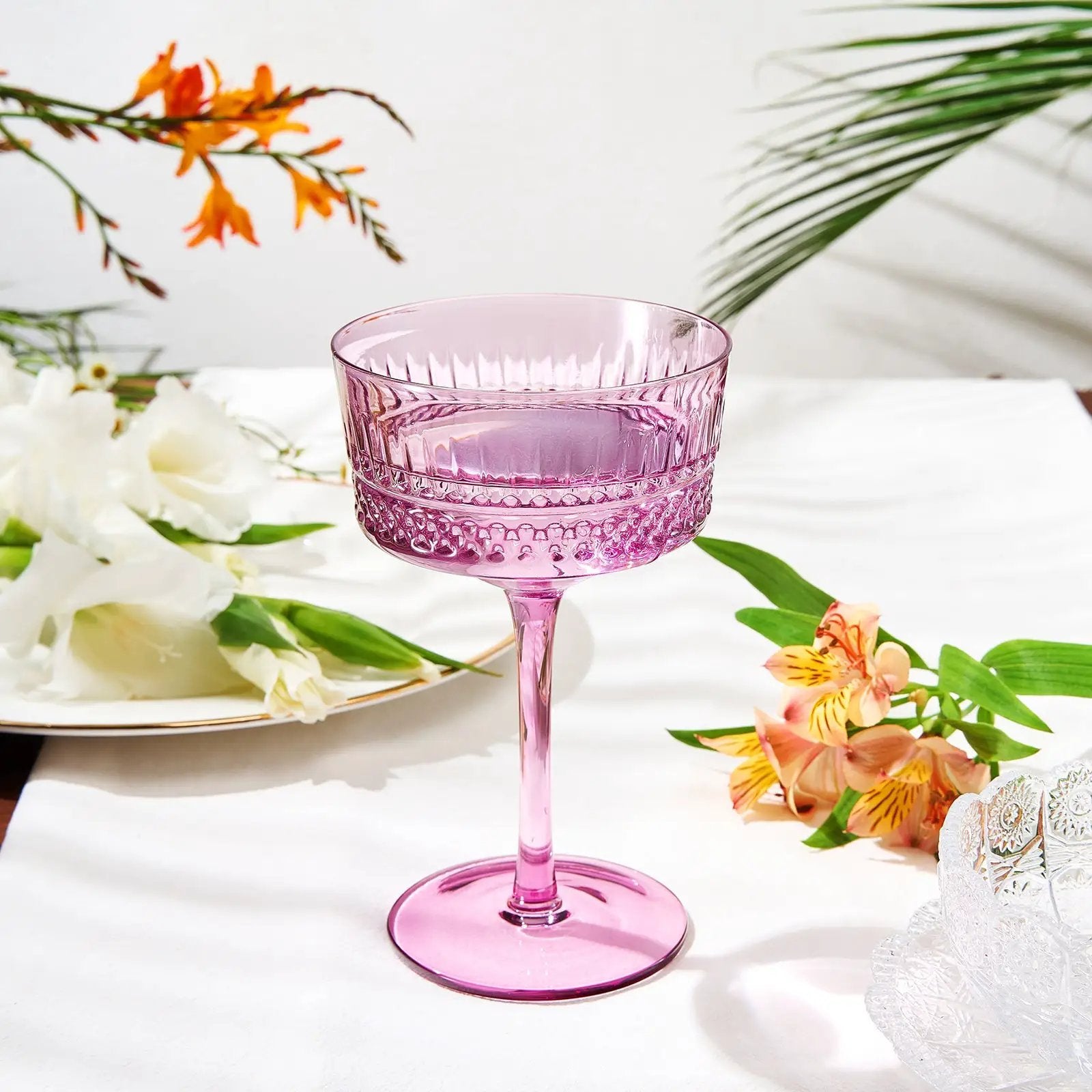 Duomo Champagne Coupe Cocktail Glassware, Set of 6 from PriceLows™