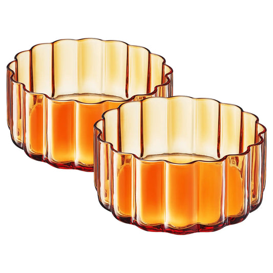 Flower Plate Glassware, Set of 2 from PriceLows™