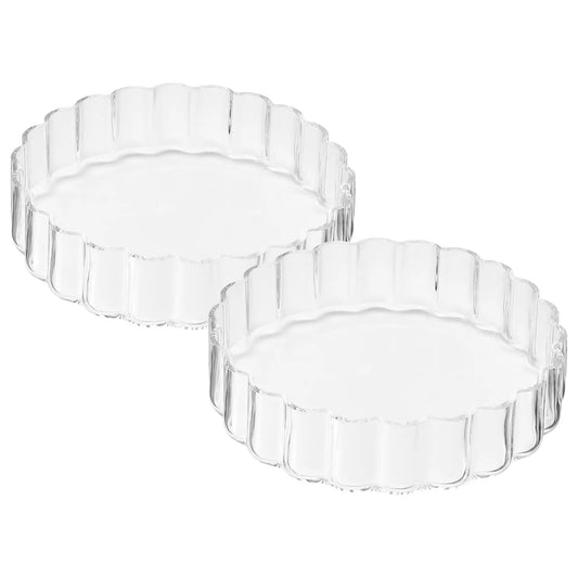 Flower Plate Glassware, Set of 2 from PriceLows™
