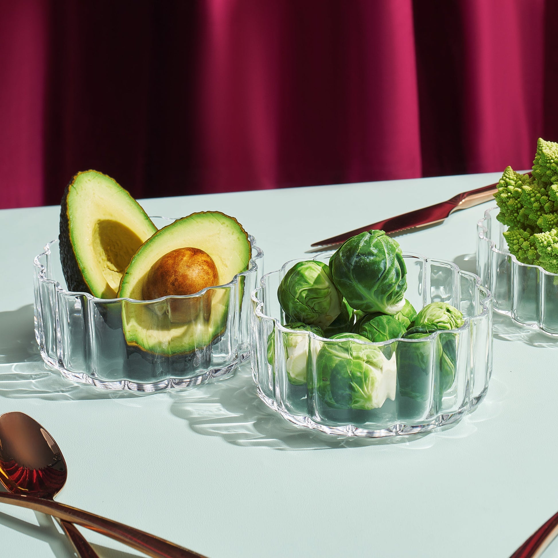Flower Bowl Glassware, Set of 2 from PriceLows™