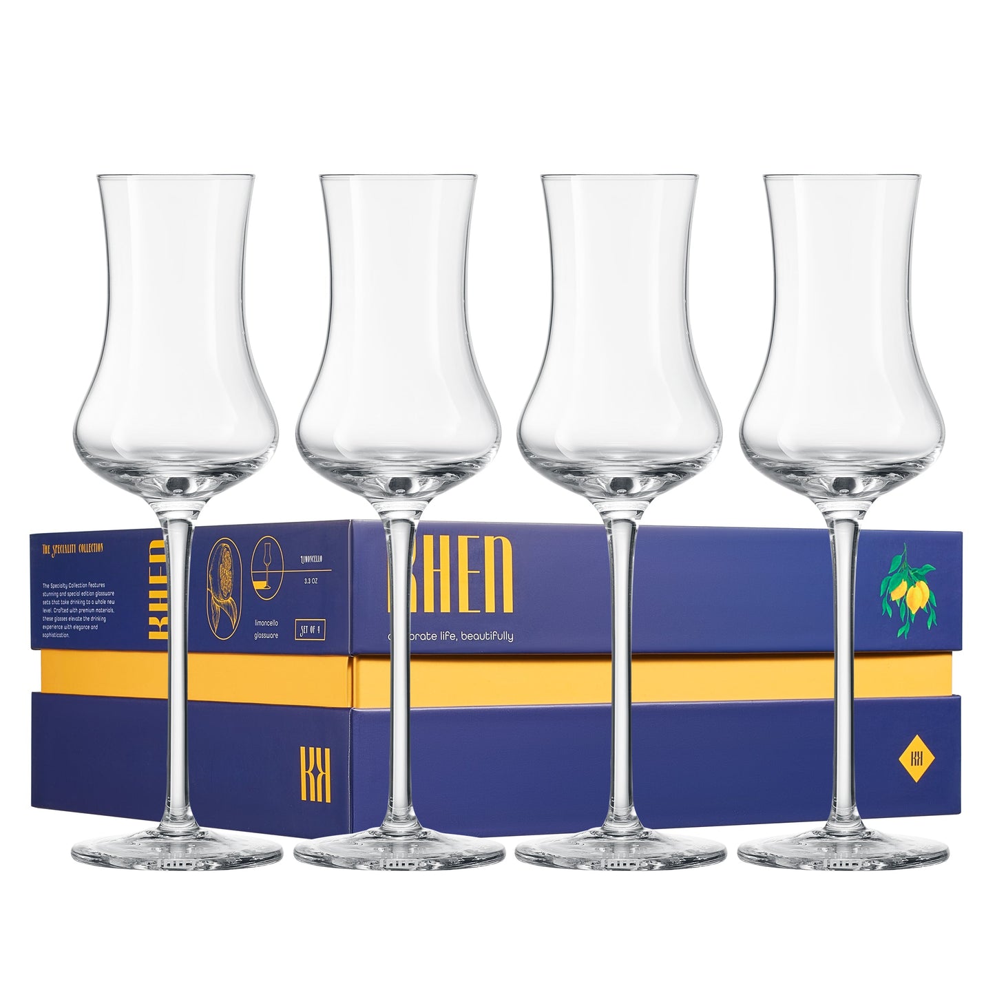 Specialty Limoncello Cocktail Glassware, Set of 4 from PriceLows™