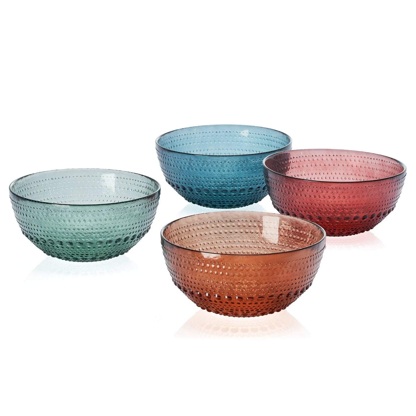 Tonal Hobnail Bowl Glassware, Set of 4 from PriceLows™
