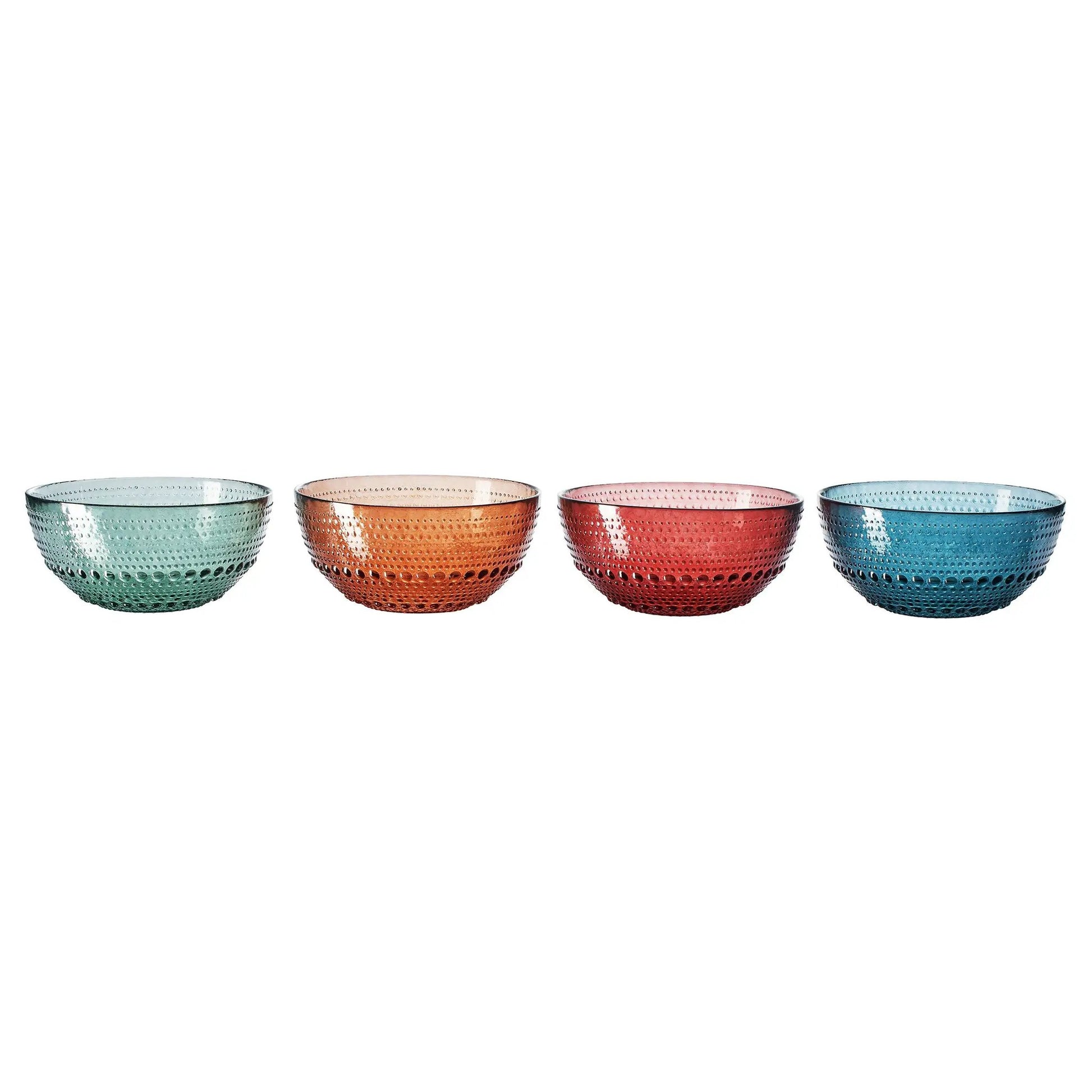 Tonal Hobnail Bowl Glassware, Set of 4 from PriceLows™