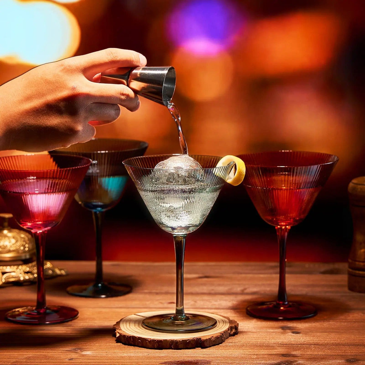 Tonal Martini Cocktail Glassware | 9.8 oz | Set of 4 | Entertaining