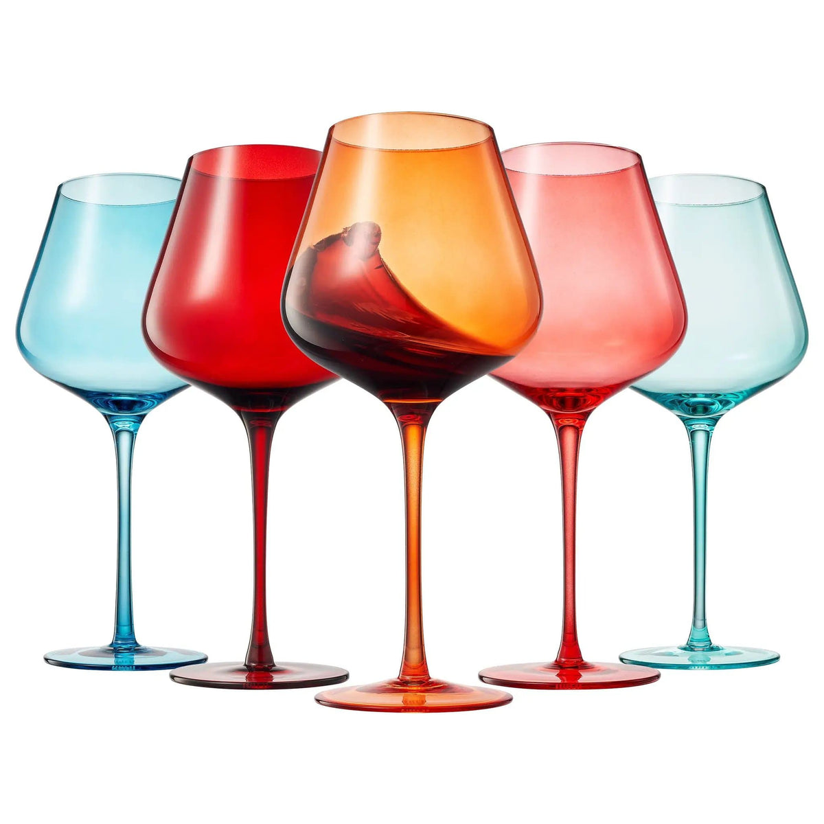 Stagioni Stemmed Wine Glassware, San Francisco | 20 oz | Set of 5 | Entertaining