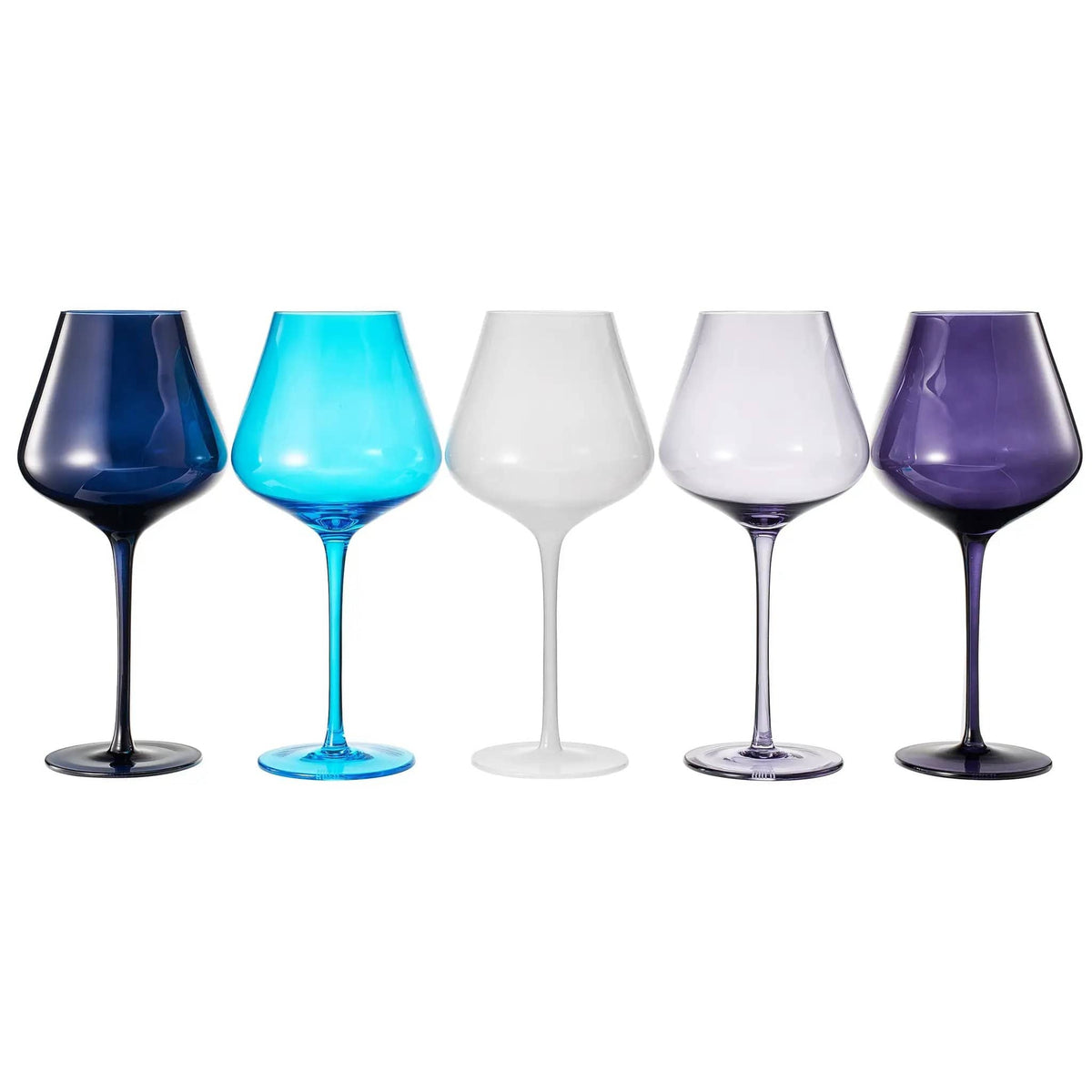 Stagioni Stemmed Wine Glassware, Santorini | 20 oz | Set of 5 | Entertaining