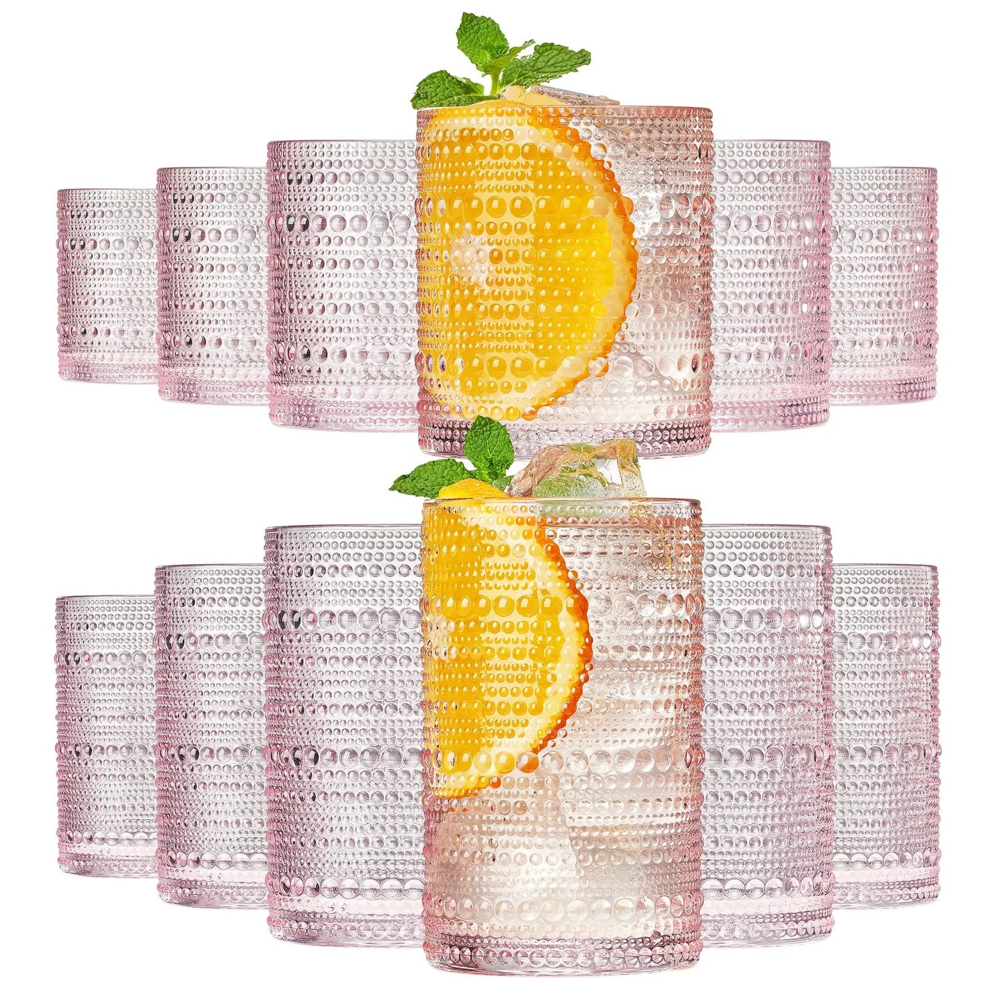 Monet Hobnail Highball & Lowball Glassware, Set of 12 from PriceLows™