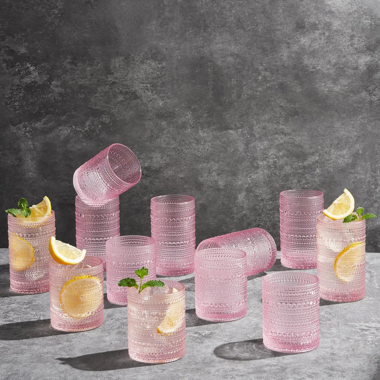 Monet Hobnail Highball & Lowball Glassware, Set of 12 from PriceLows™