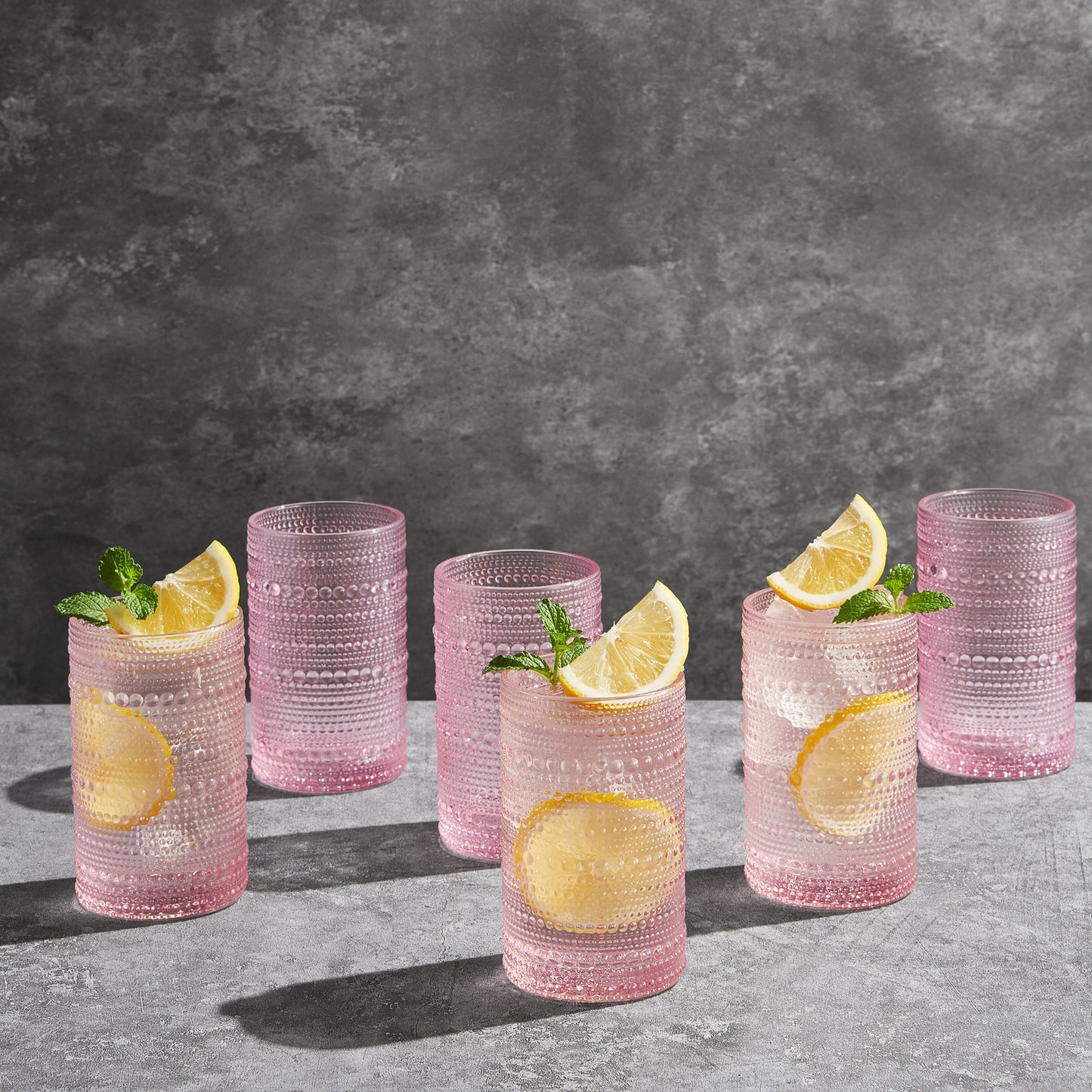 Monet Hobnail Highball Glassware, Set of 6 from PriceLows™
