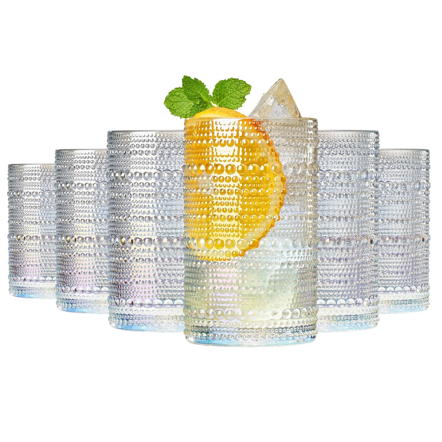 Classica Hobnail Highball Glassware, Set of 6 from PriceLows™