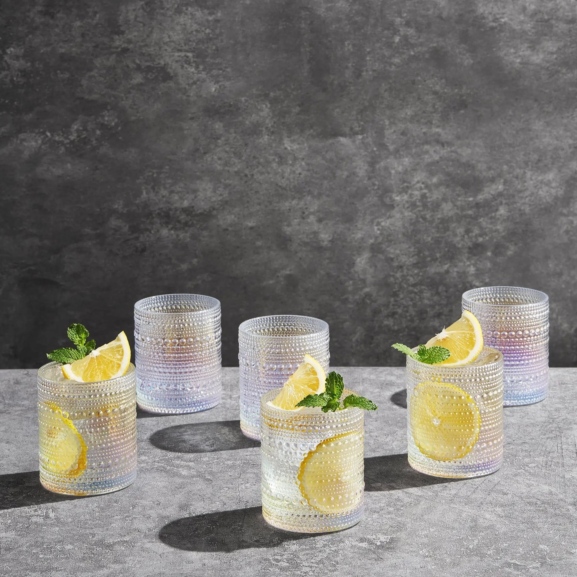 Classica Hobnail Lowball Glassware, Set of 6 from PriceLows™