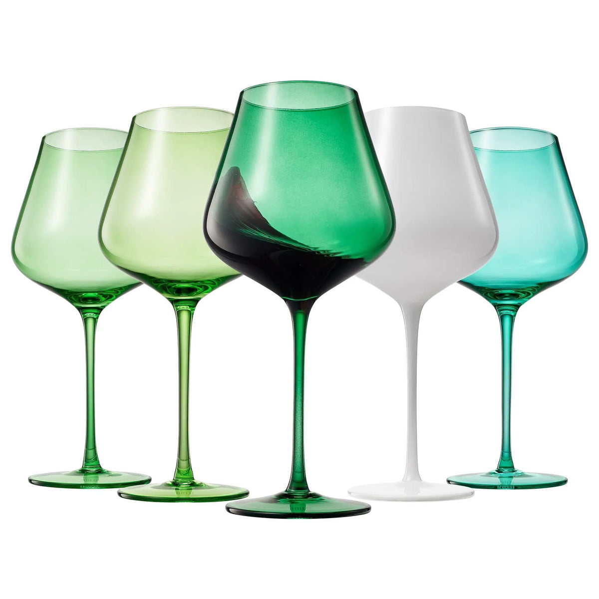 Stagioni Stemmed Wine Glassware, Thai Islands | 20 oz | Set of 5 | Entertaining