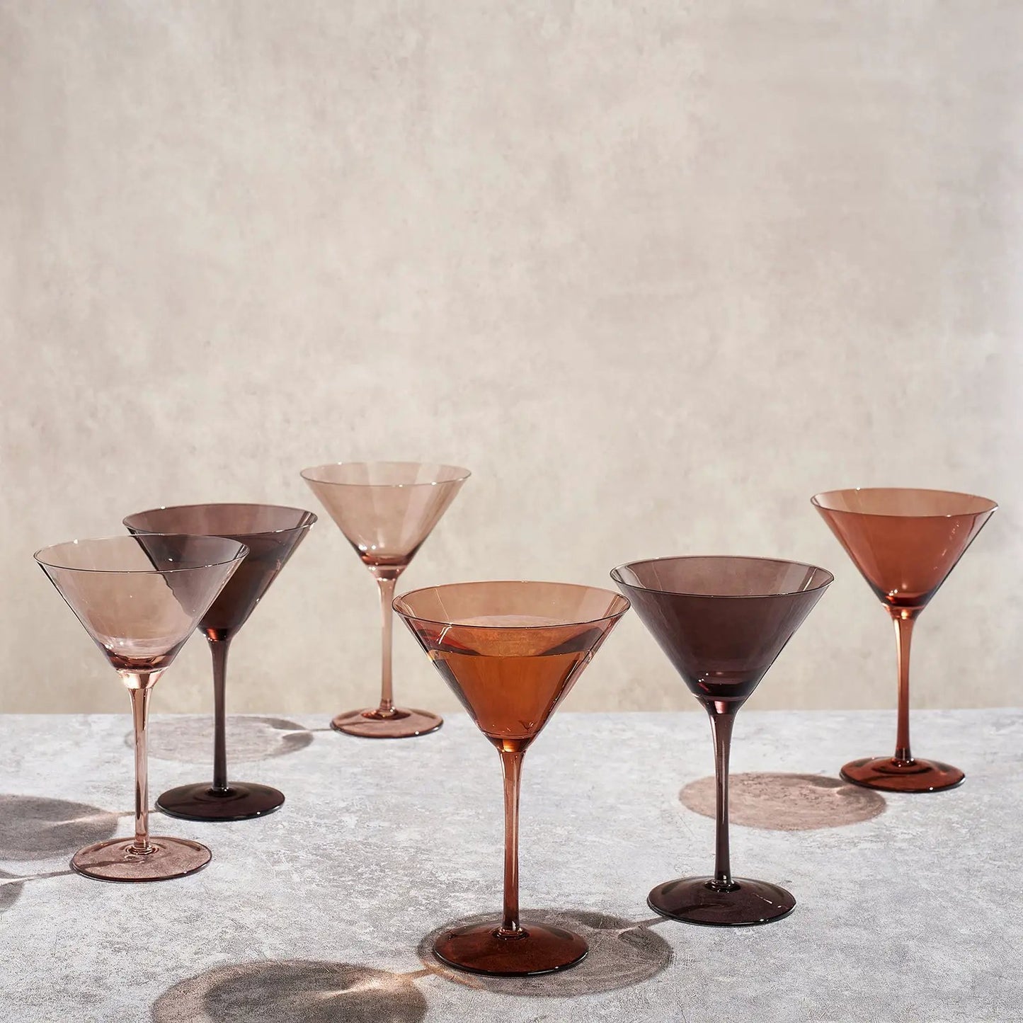 Venus Martini Cocktail Glassware, Set of 6 from PriceLows™