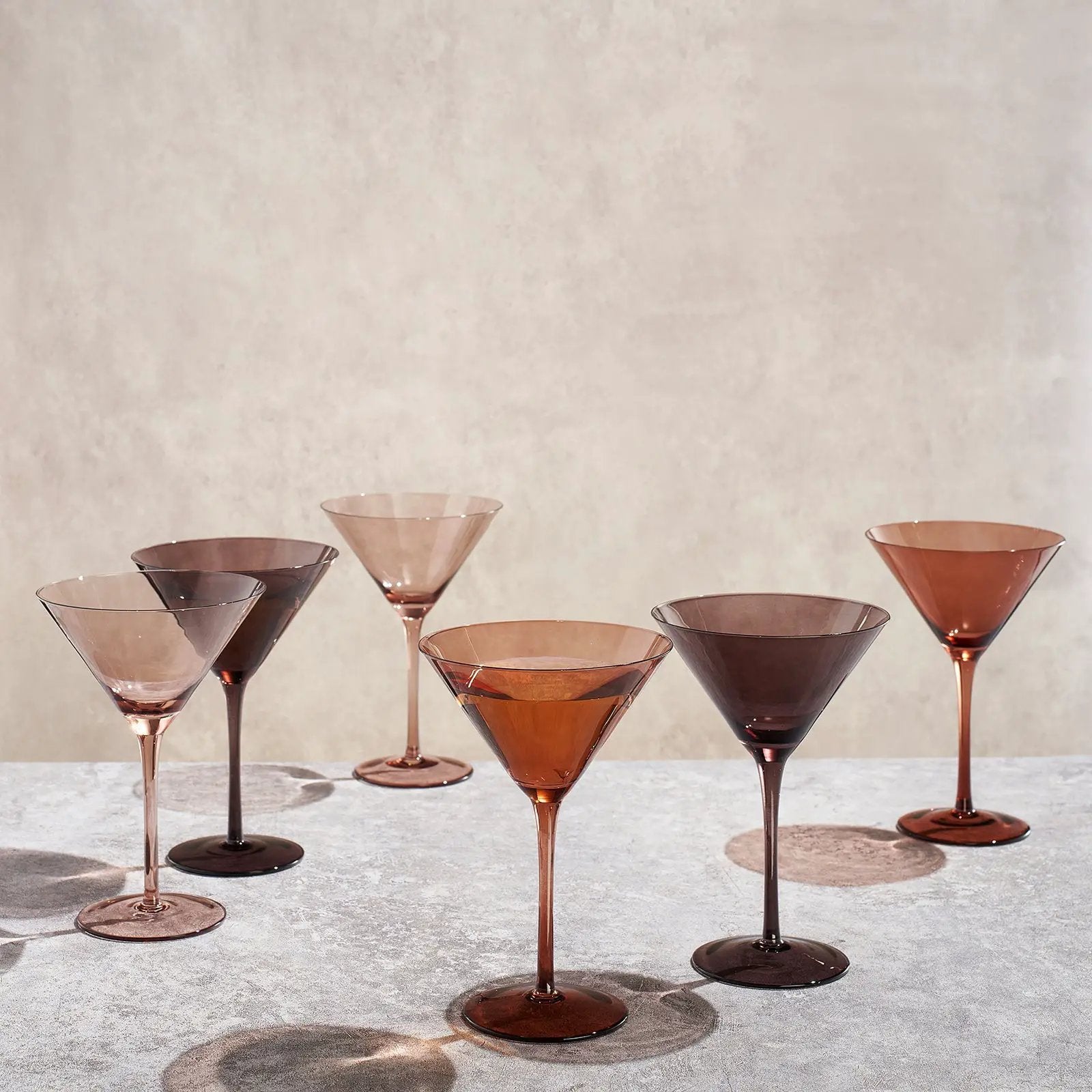 Venus Martini Cocktail Glassware, Set of 6 from PriceLows™