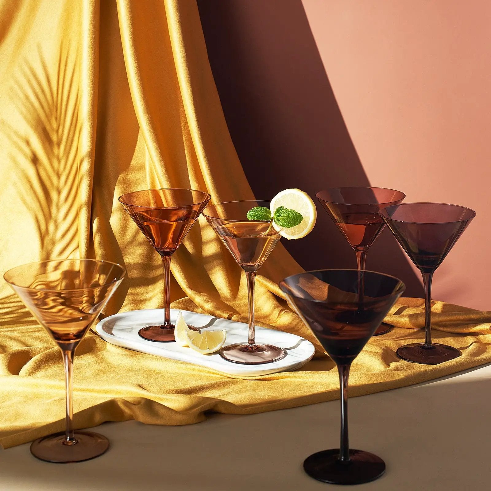 Venus Martini Cocktail Glassware, Set of 6 from PriceLows™