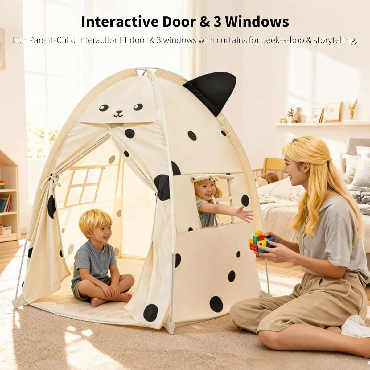 Kids Play Tent 55Inch Peach Premium Quality Indoors from PriceLows™