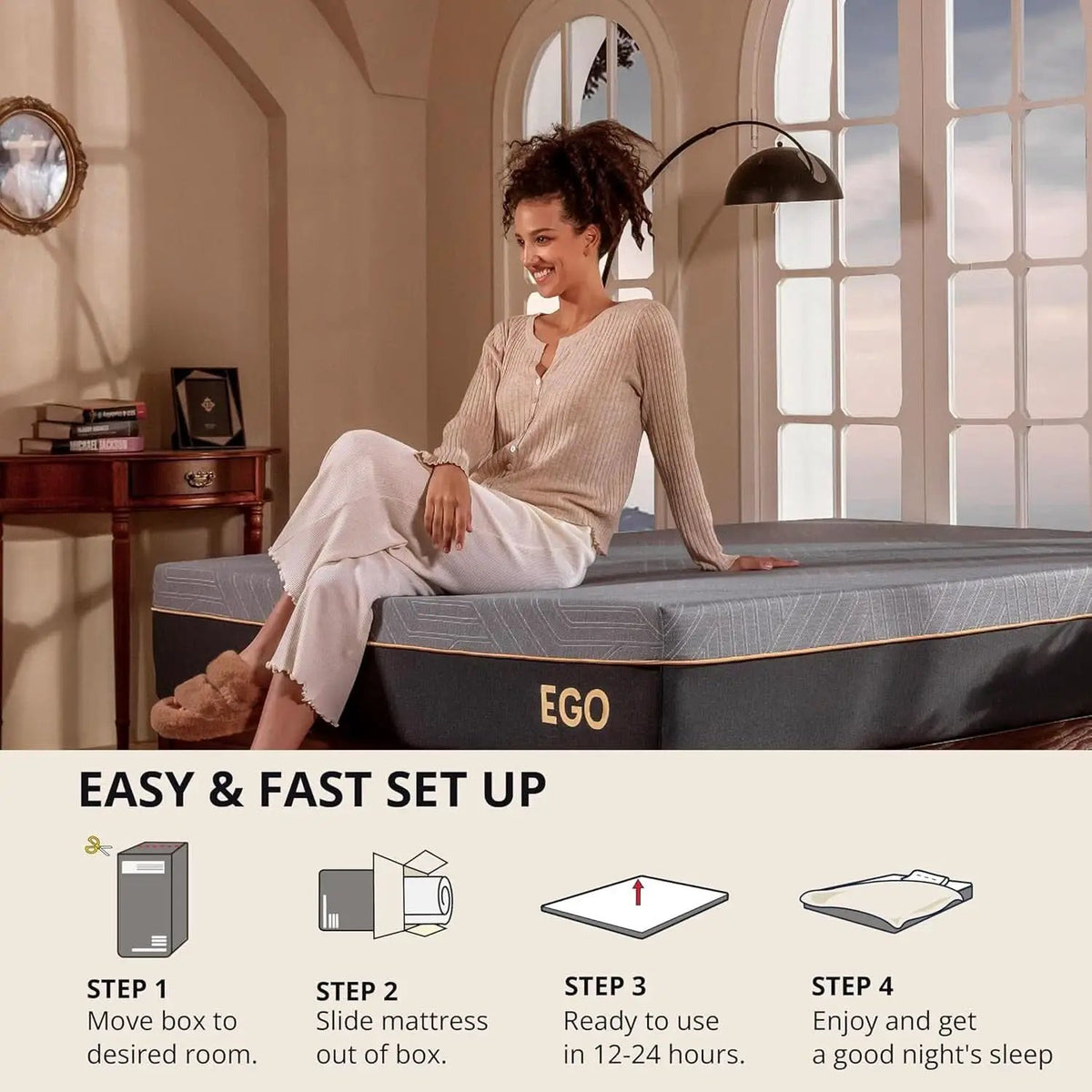 King Memory Foam Mattress Bed In A Box Cooling Gel Comfort from PriceLows™