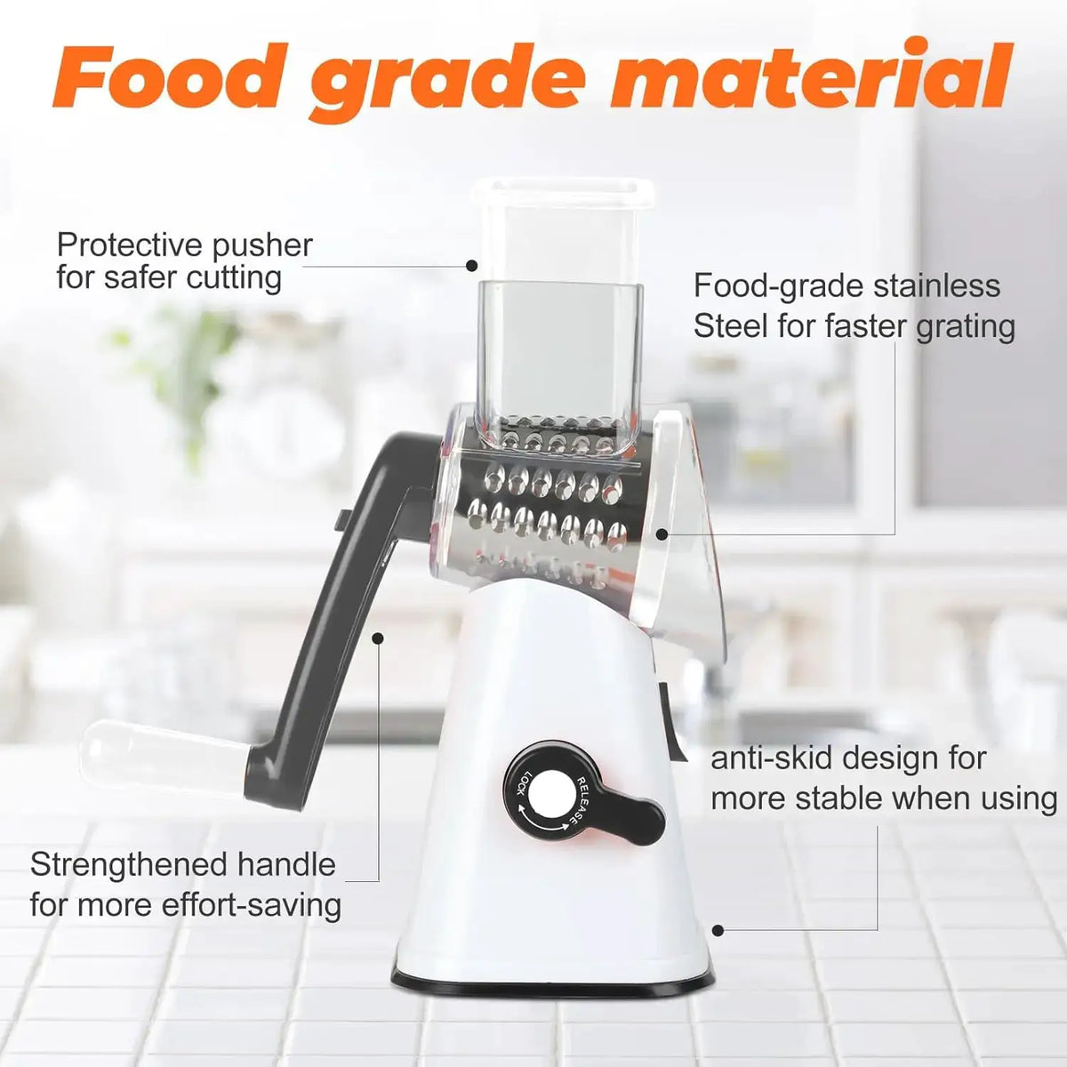 Kitchen Rotary Grater | Stainless Steel | PriceLows™