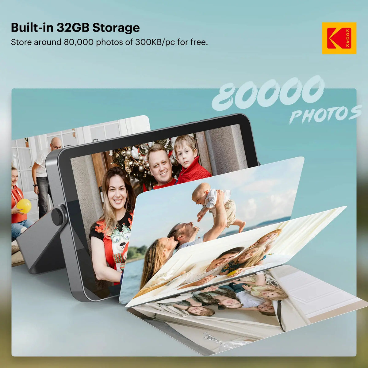 Kodak Digital Photo Frame | 10 Inch Display | WiFi Enabled | 32GB Storage from PriceLows™