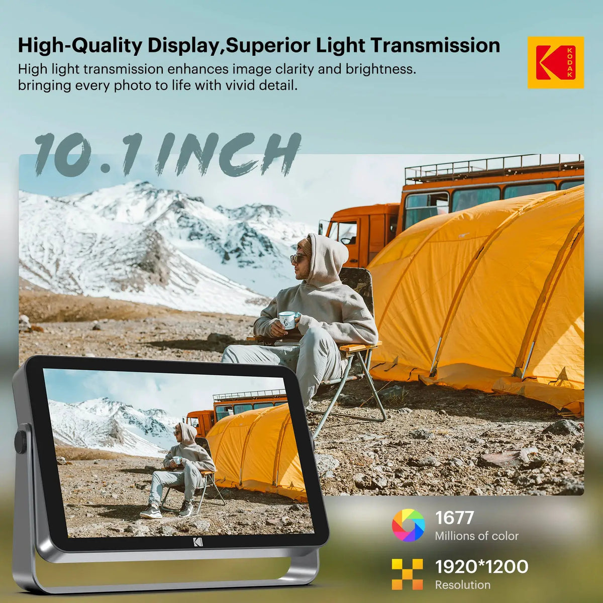 Kodak Digital Photo Frame | 10 Inch Display | WiFi Enabled | 32GB Storage from PriceLows™